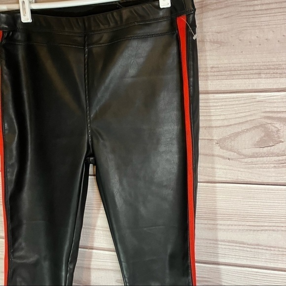 Blank NYC Light my Fire Faux Leather Pull on Pants with Red Stripes - Picture 6 of 12
